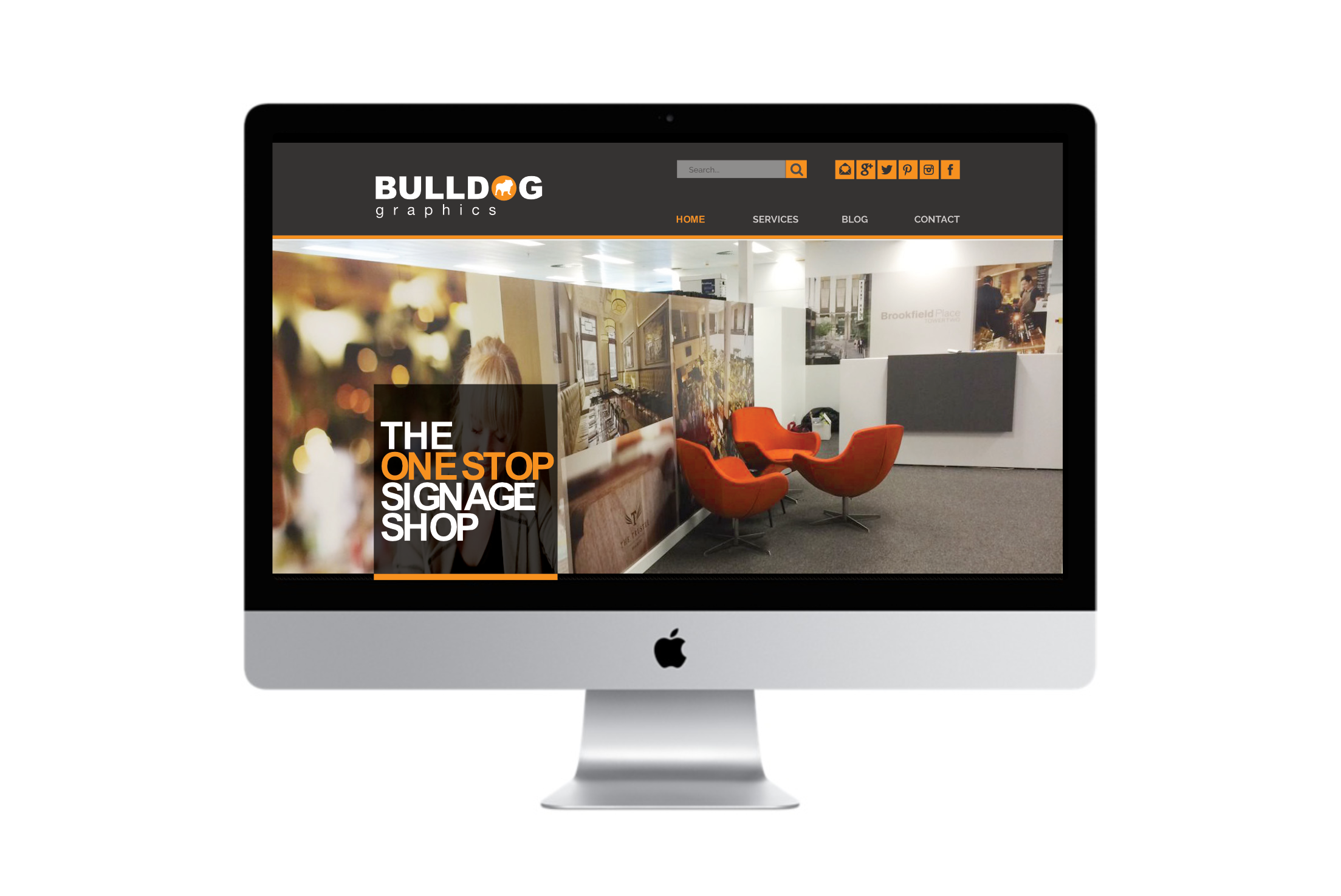 Homepage for Bulldog Graphics by Charlotte Clark