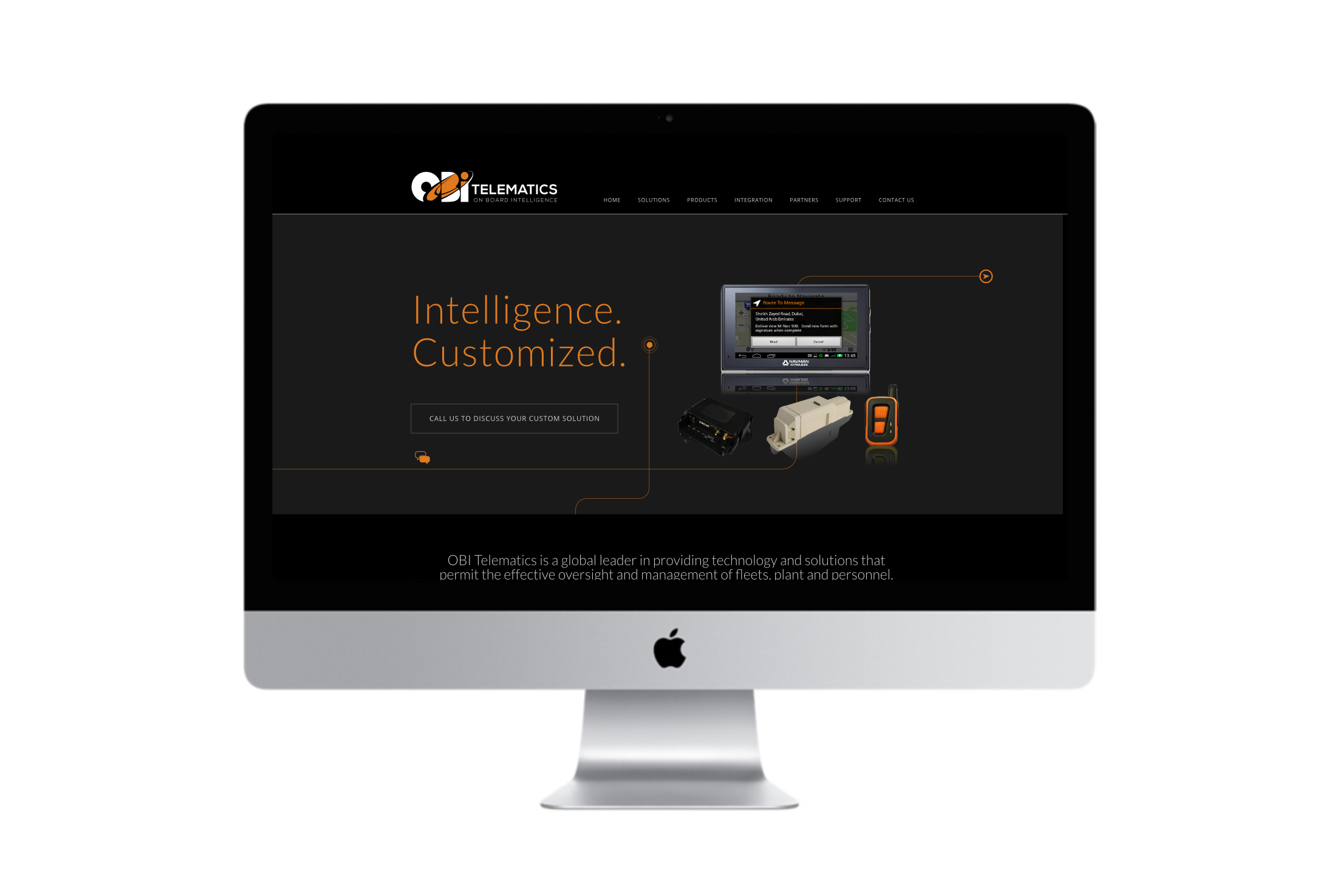 OBI Telematics homepage design by Charlotte Clark